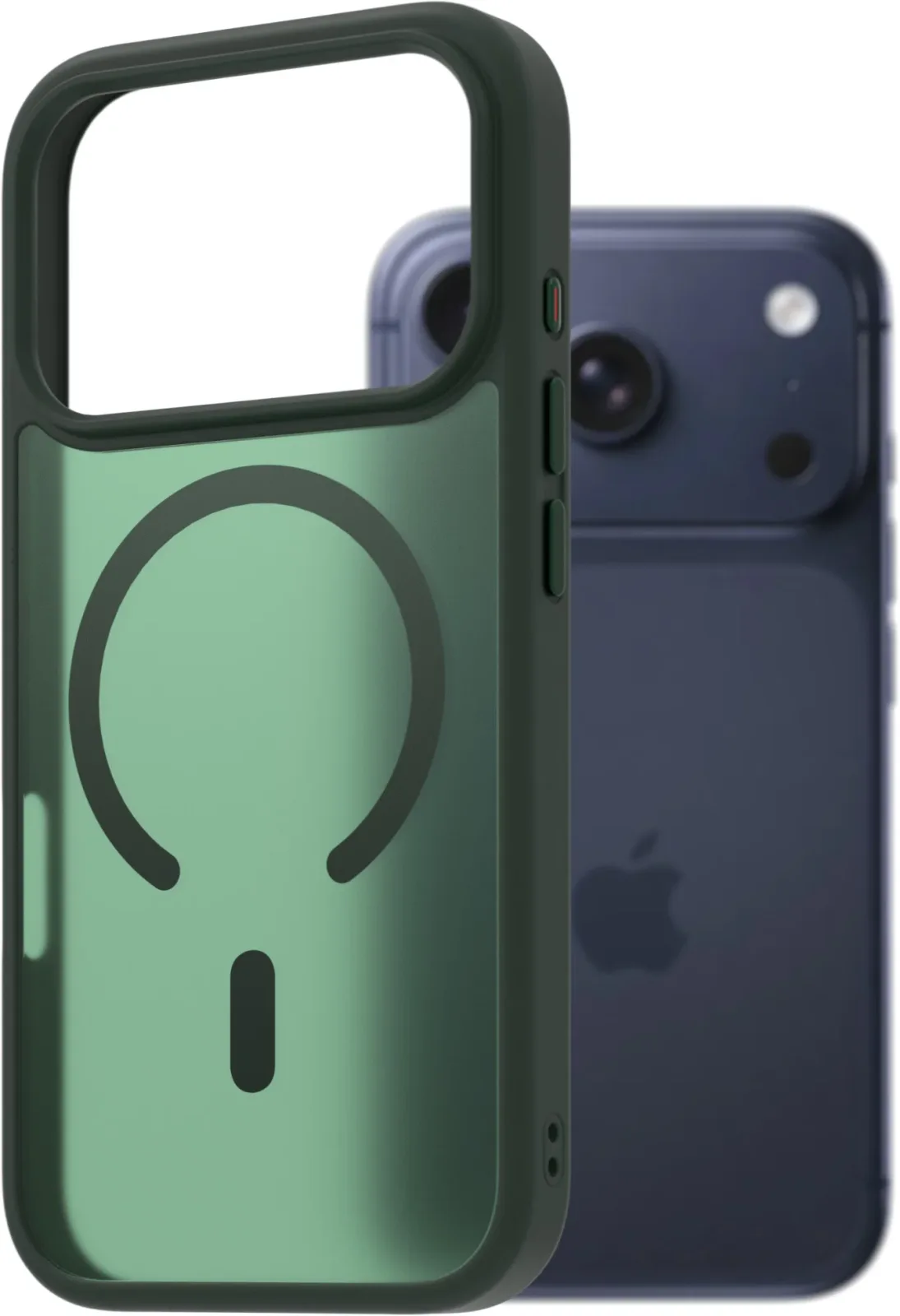 AlzaGuard Matte iPhone 17 Pro sötétzöld MagSafe tok