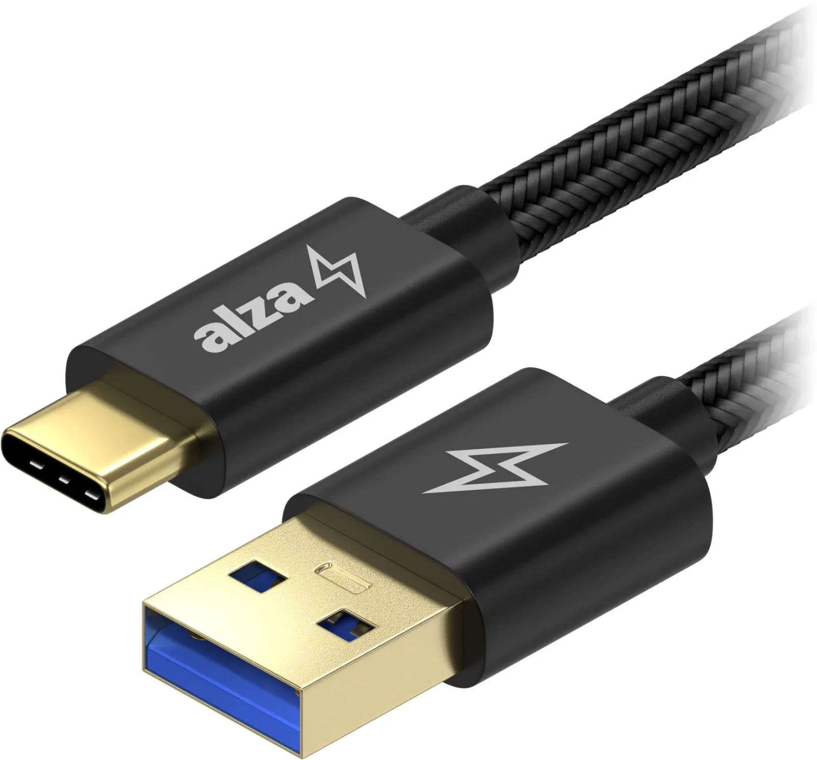 AlzaPower AluCore USB-A to USB-C 3.2 Gen 1 5Gbps 2m, fekete