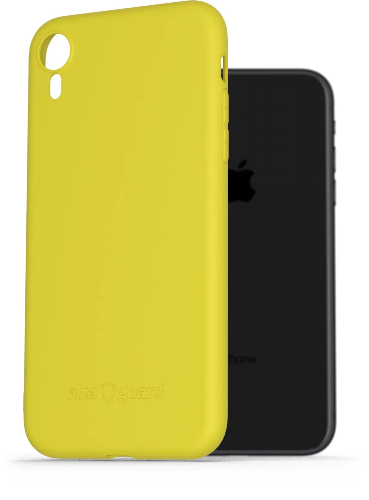 AlzaGuard Matte iPhone XR sárga TPU tok