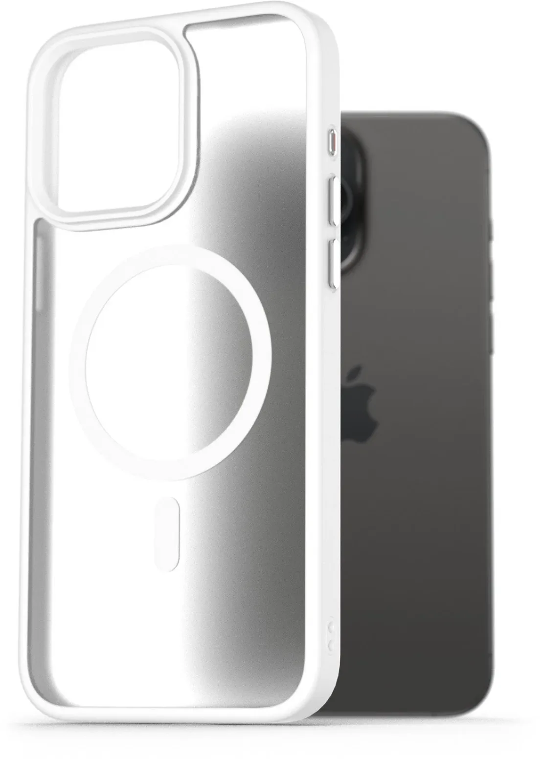 AlzaGuard Matte Case Compatible with Magsafe iPhone 15 Pro Max fehér tok