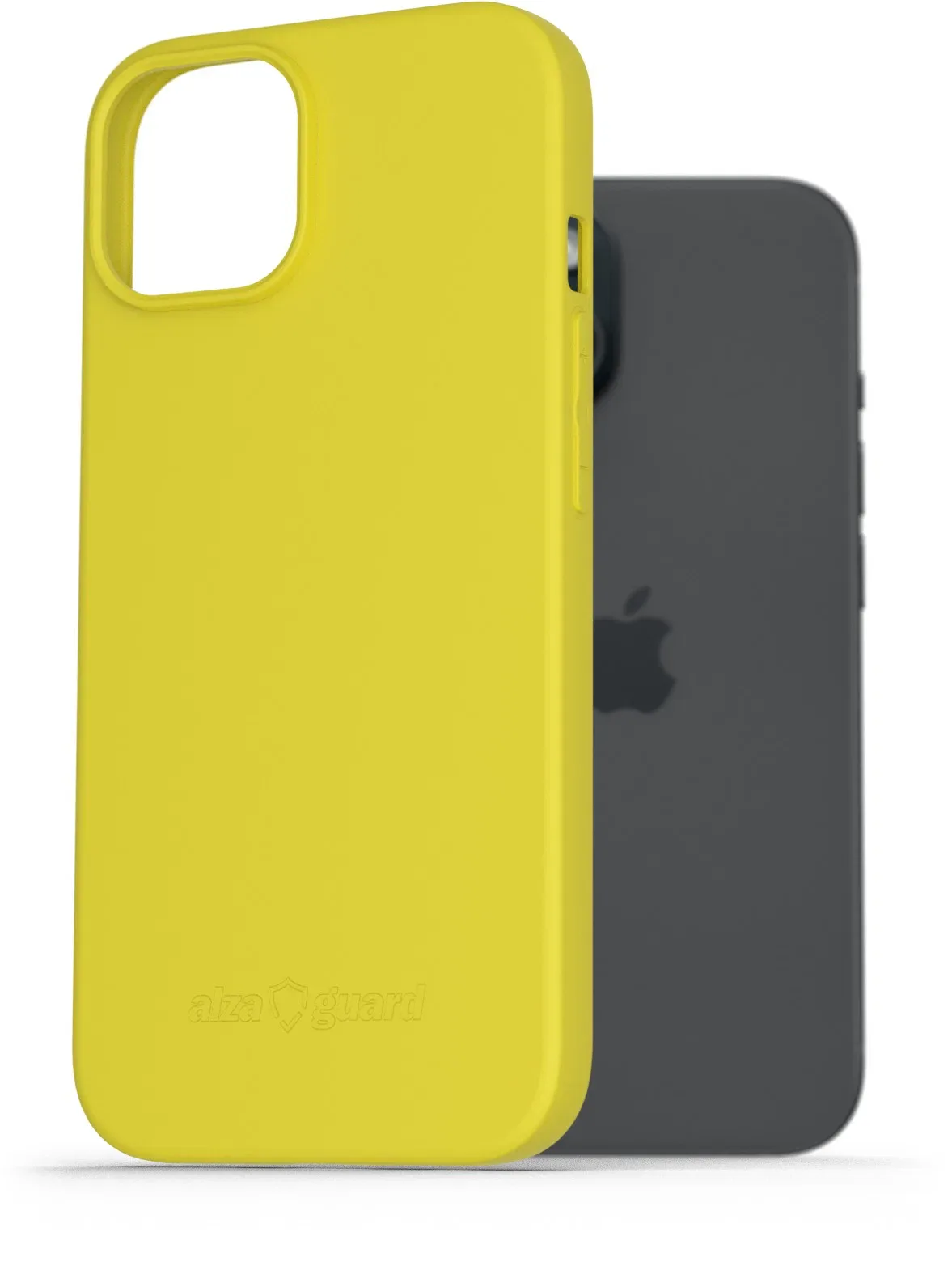 AlzaGuard Matte iPhone 15 sárga TPU tok