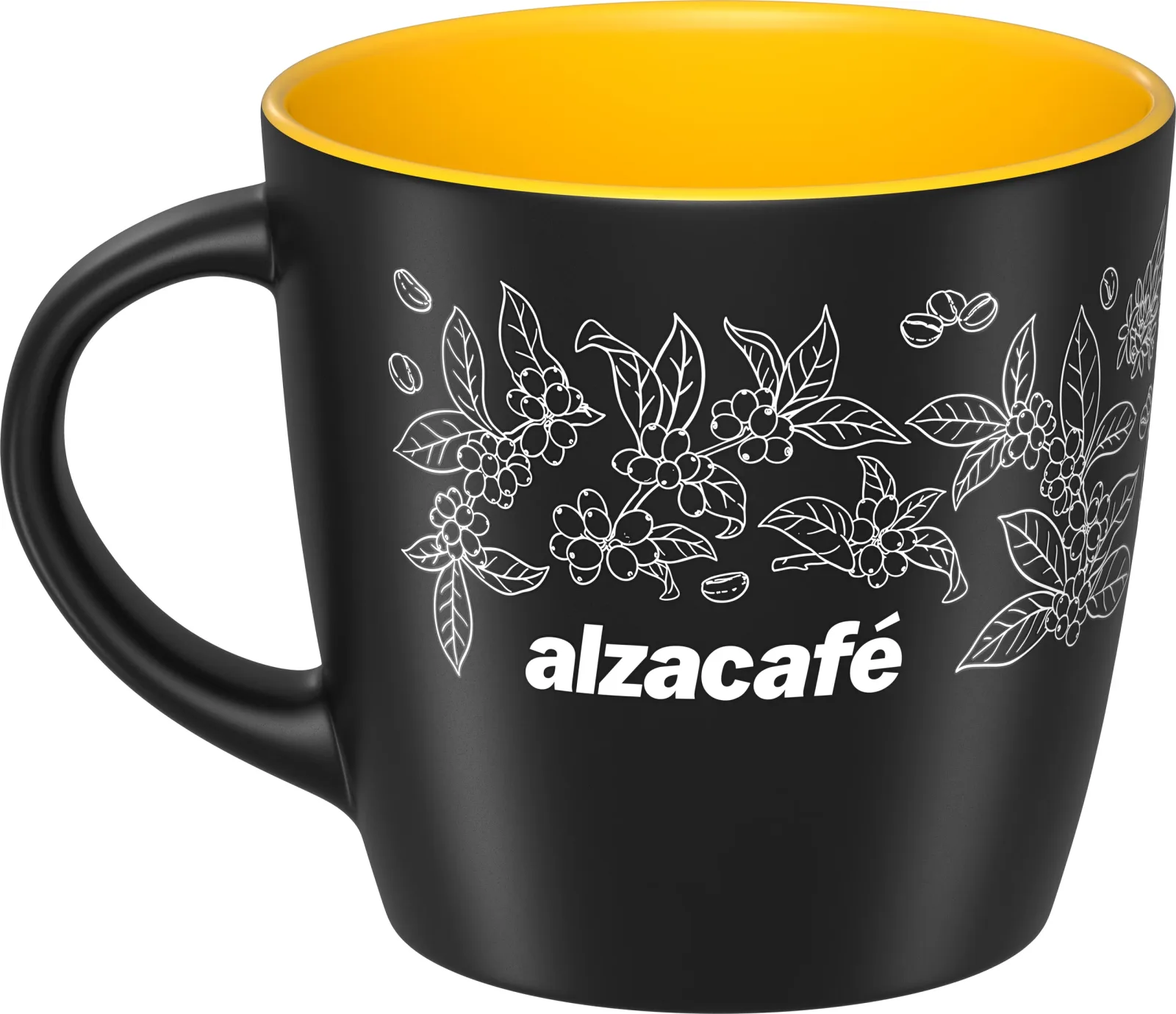 AlzaCafé, kerámia, 320 ml - fekete