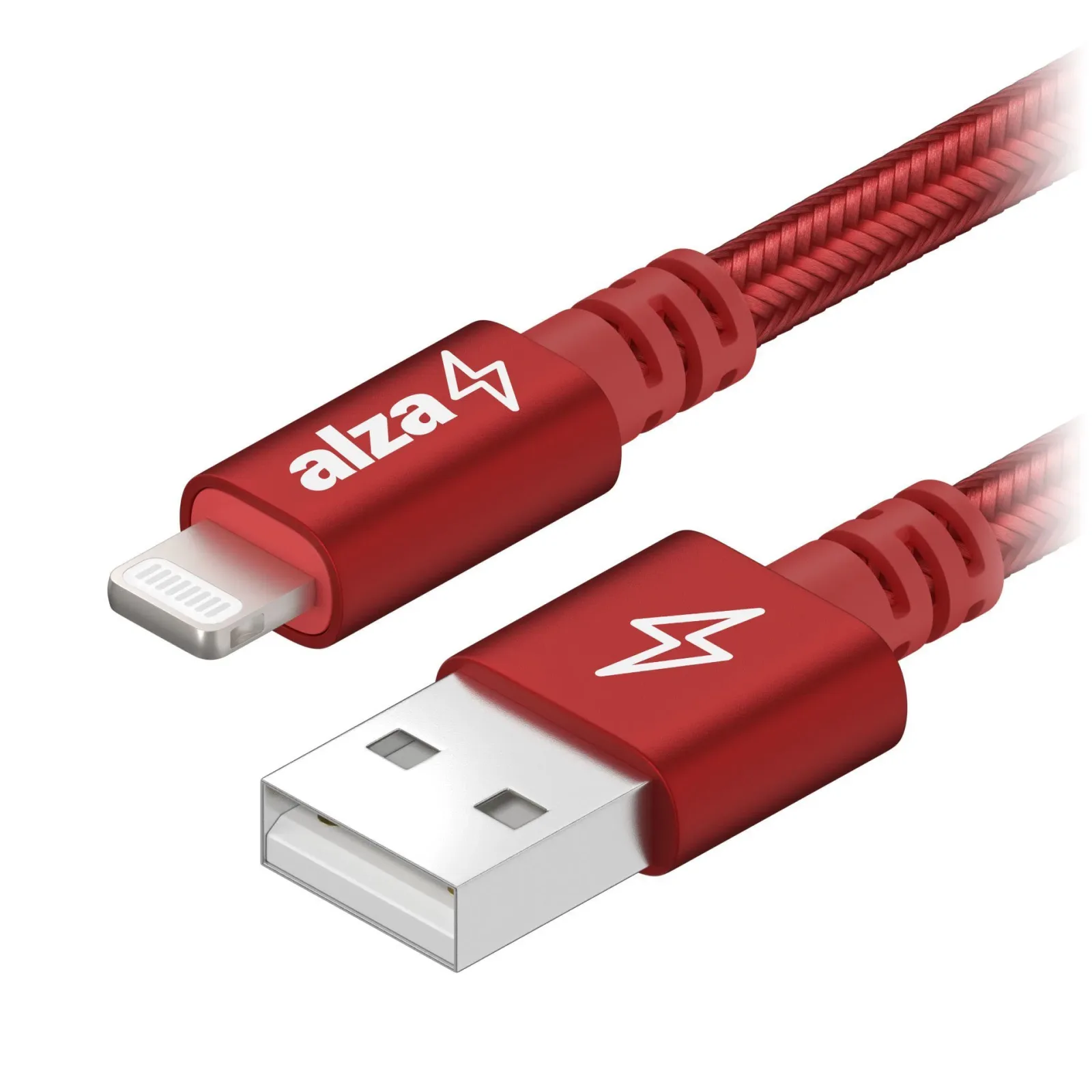 AlzaPower AluCore USB-A to Lightning MFi (C189) 2m, piros