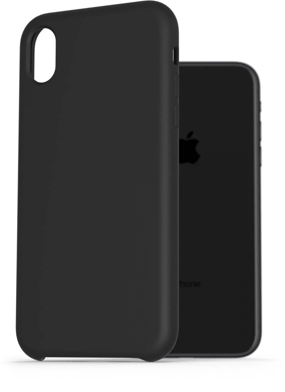 AlzaGuard Premium Liquid Silicone Case iPhone Xr fekete tok