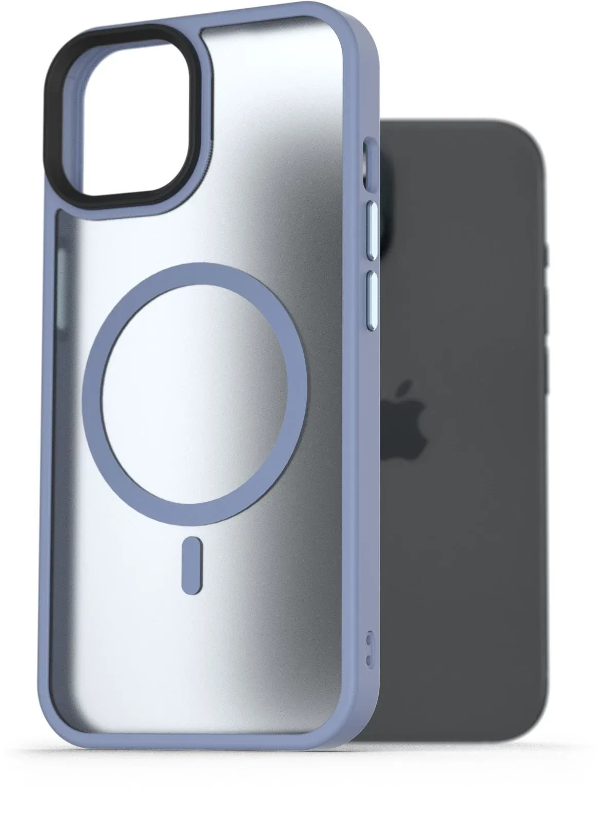 AlzaGuard Matte Case iPhone 15 MagSafe világoskék tok