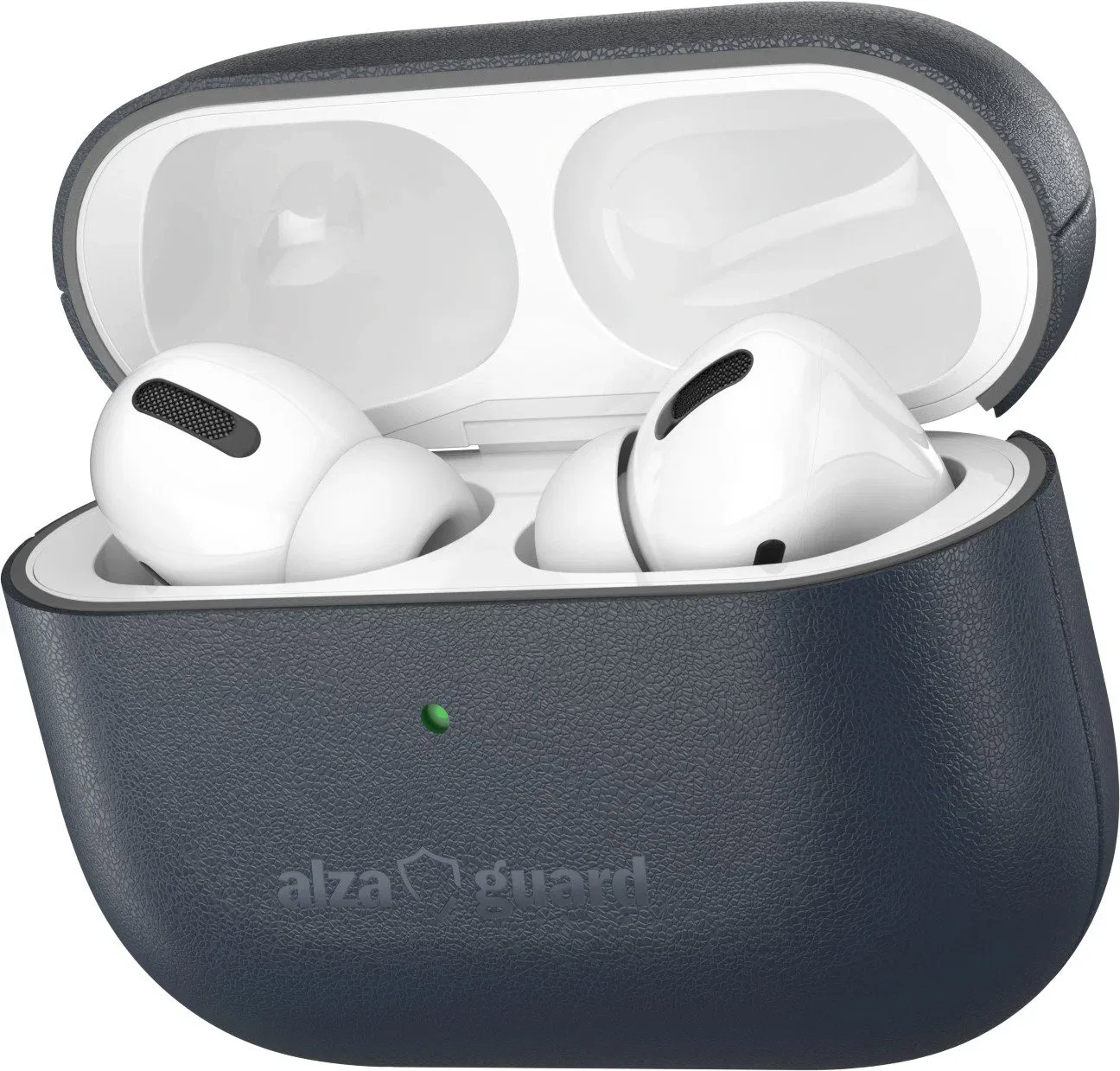 AlzaGuard Genuine Leather AirPods Pro (2022) kék tok