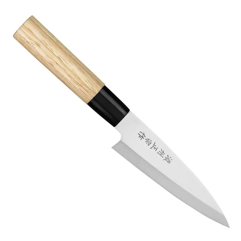 Satake 805-810 Megumi univerzális japán konyhai kés, rozsdamentes acél, 12 cm pengehossz, gumifa markolat