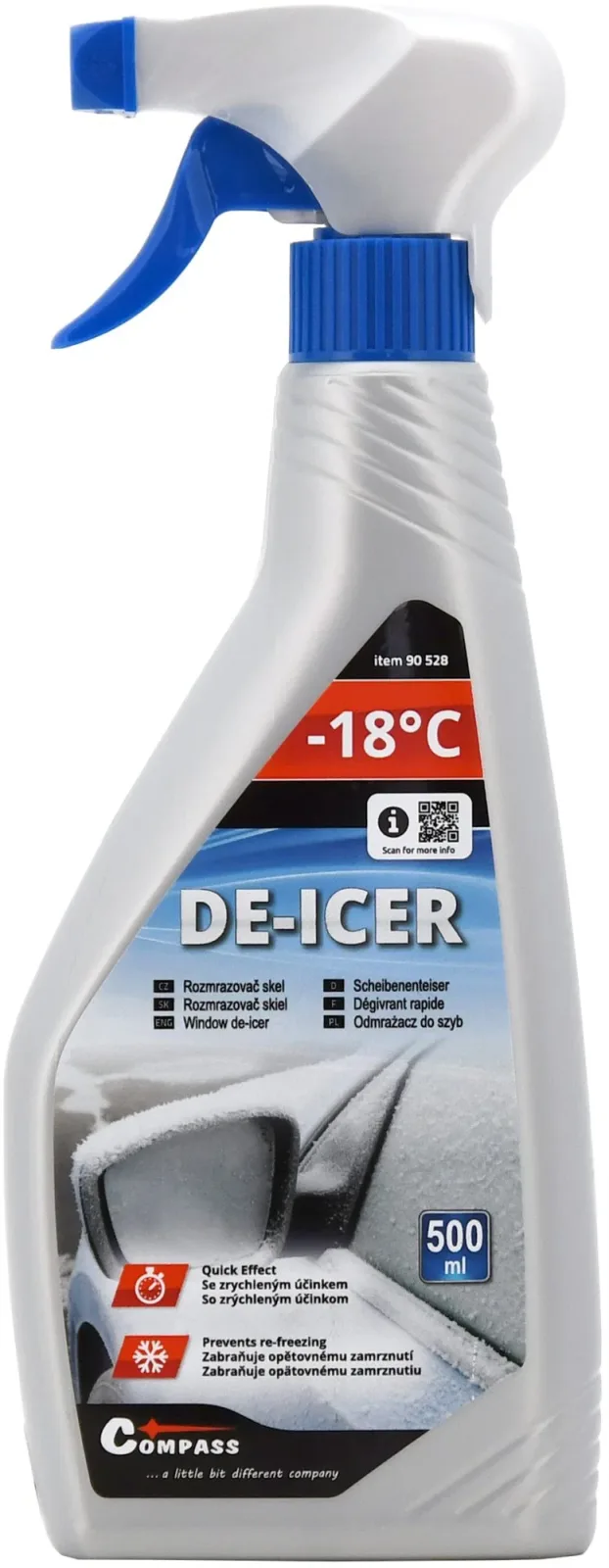 COMPASS Jégoldó szélvédőre mechanikus 500ml -18°C