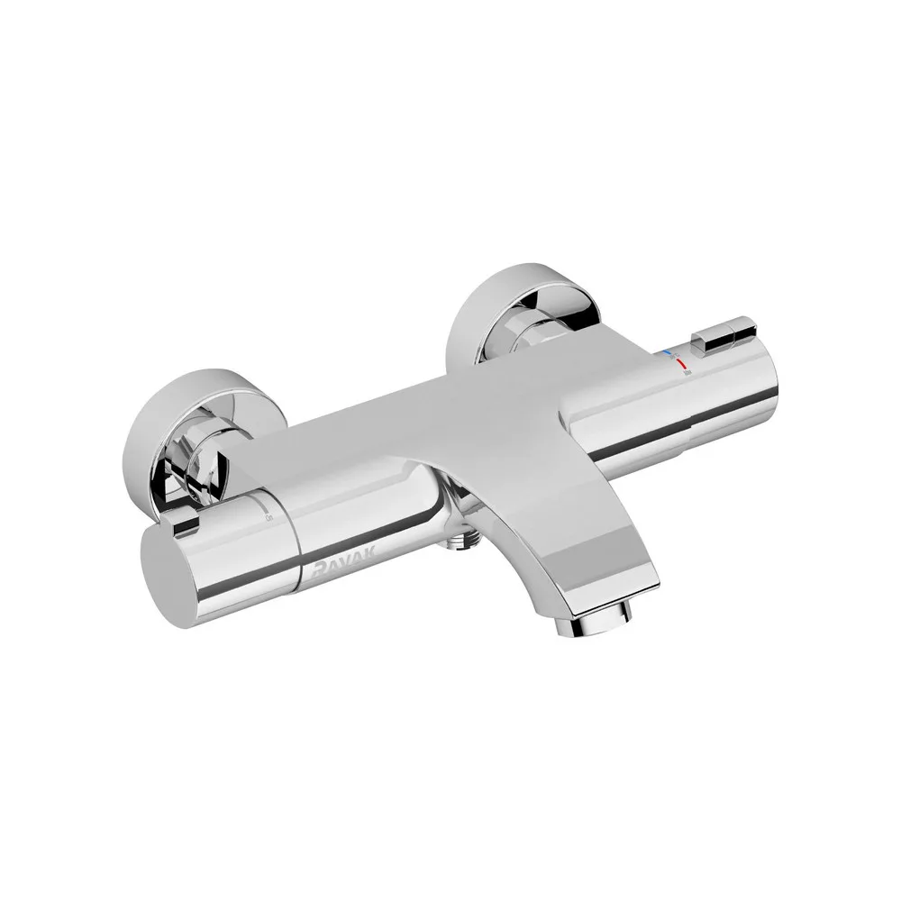 RAVAK X070046 Termosztátos fali kádcsaptelep - lapos TE 082.00CR, króm