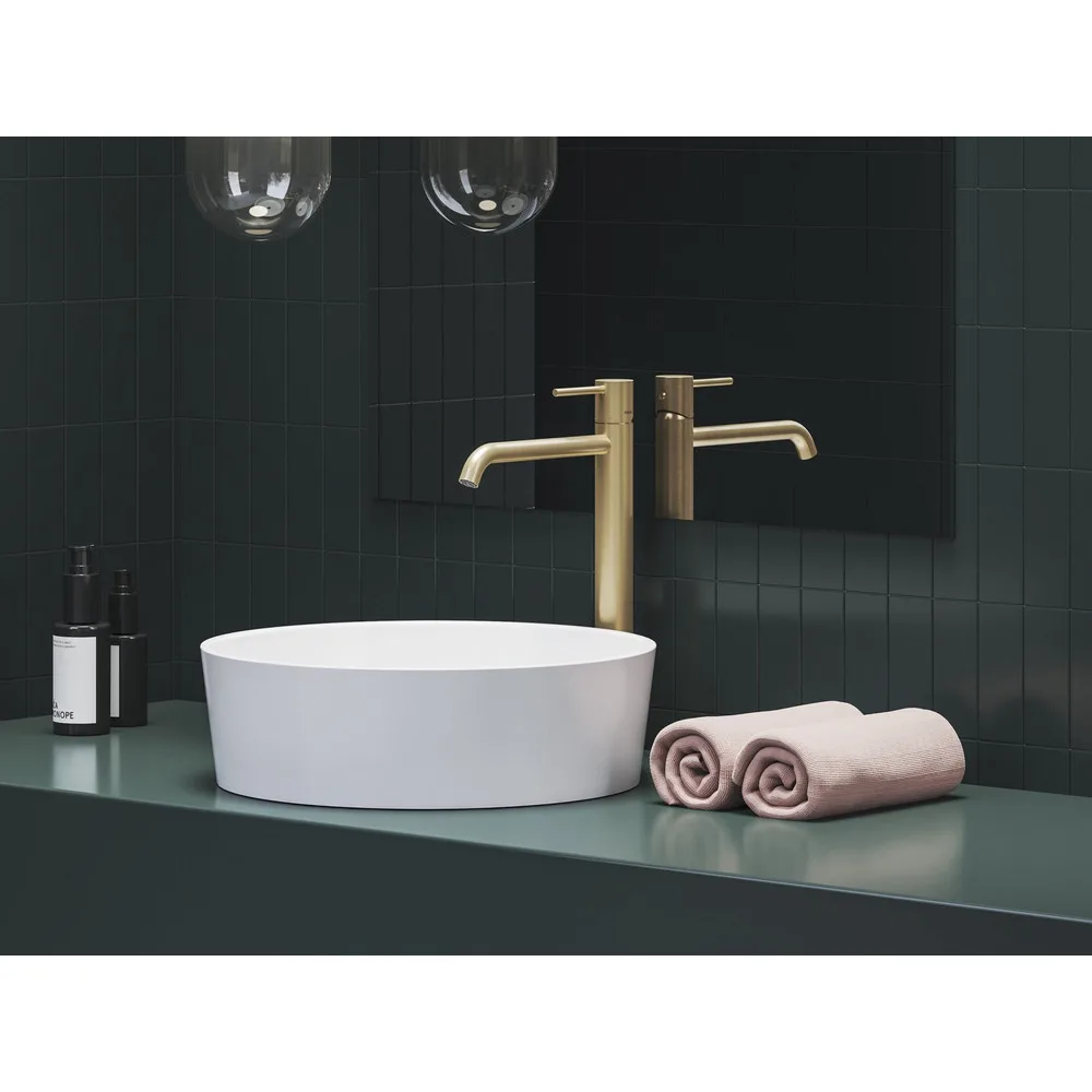 RAVAK X070598 Espirit álló mosdócsaptelep 340 mm leeresztő nélkül ES 015.60GLB, gold