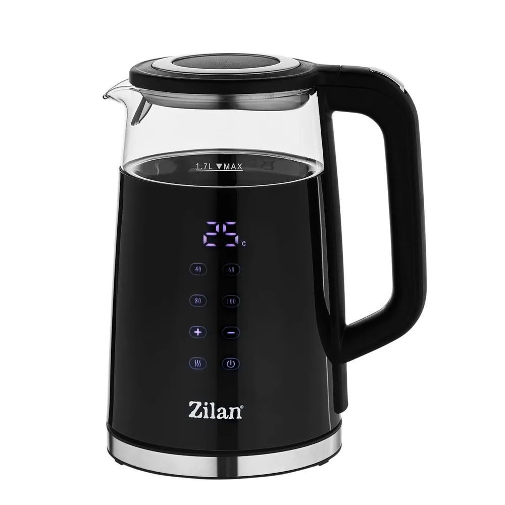 Zilan ZLN7859 vízforraló, max. 2200 W, 1,7 literes, rejtett fűtőszál, digitális kijelző