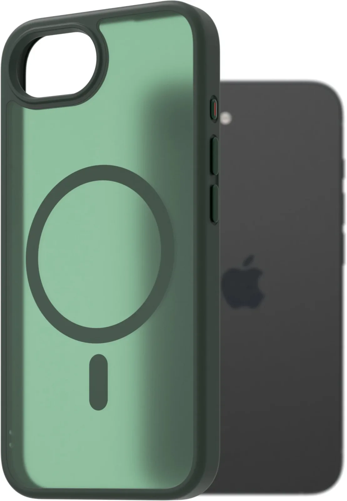 AlzaGuard Matte Case Compatible with Magsafe iPhone 16e sötétzöld tok