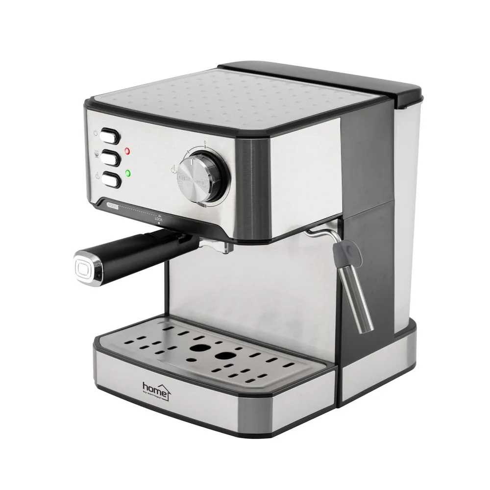 HOME HGPR15 presszókávé főző, 15bar, inox, tejhabosítás, elektronikus vezérlés, automatikus kikapcsolás
