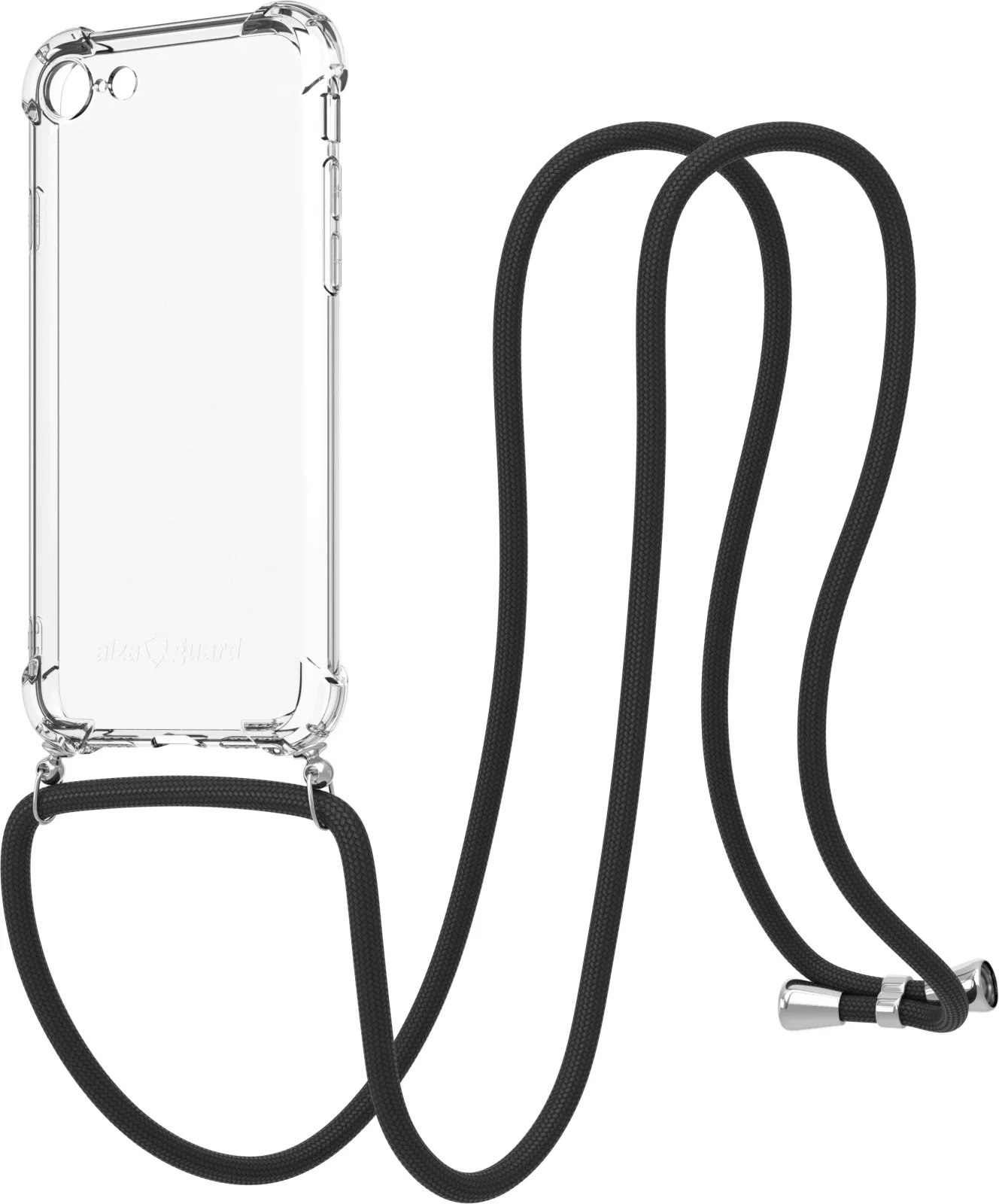 AlzaGuard Luxe Lanyard Case iPhone 7/8/SE 2020/SE 2022 fekete tok