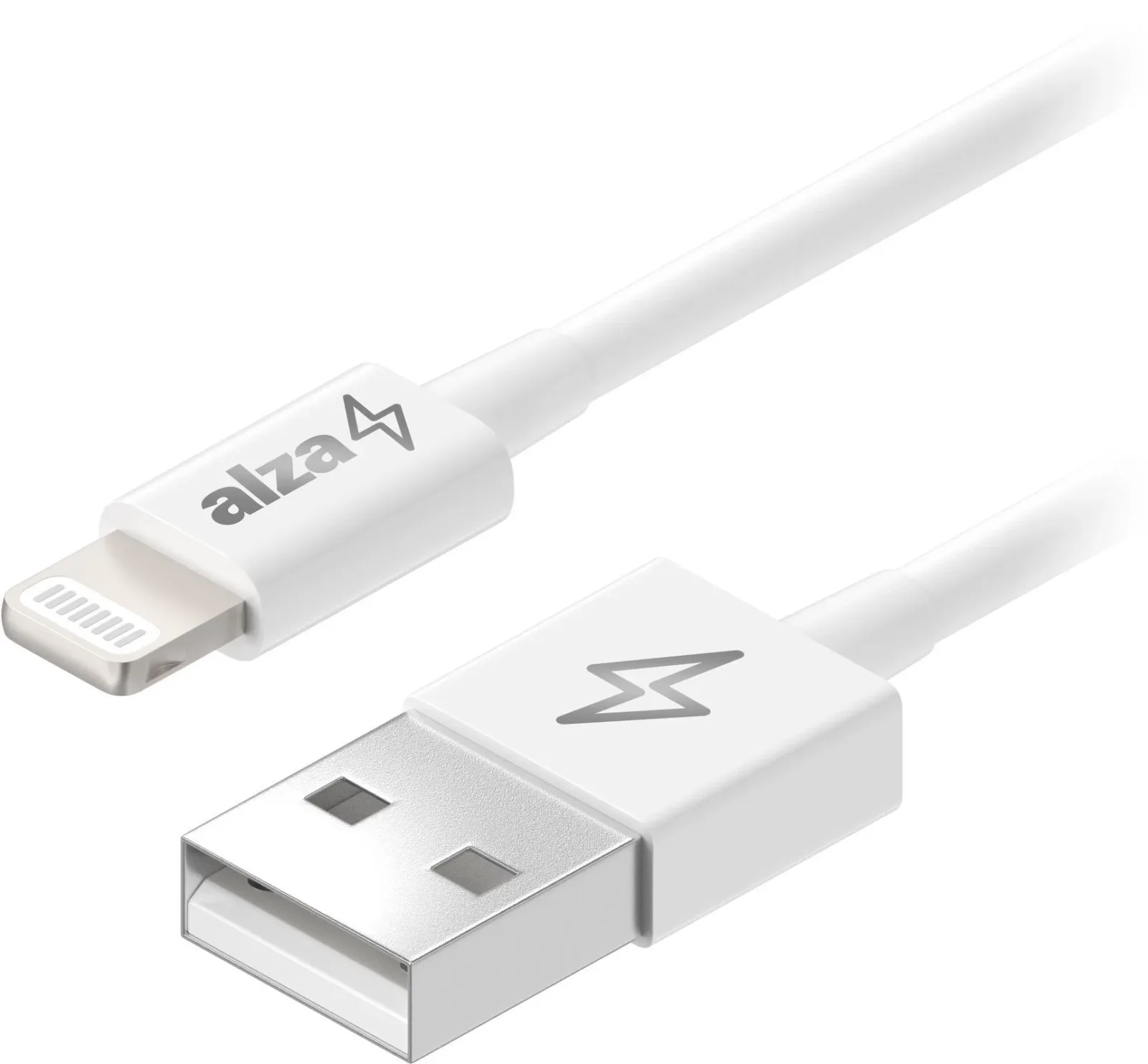 AlzaPower Core USB-A to Lightning MFi (C189) 2m, fehér