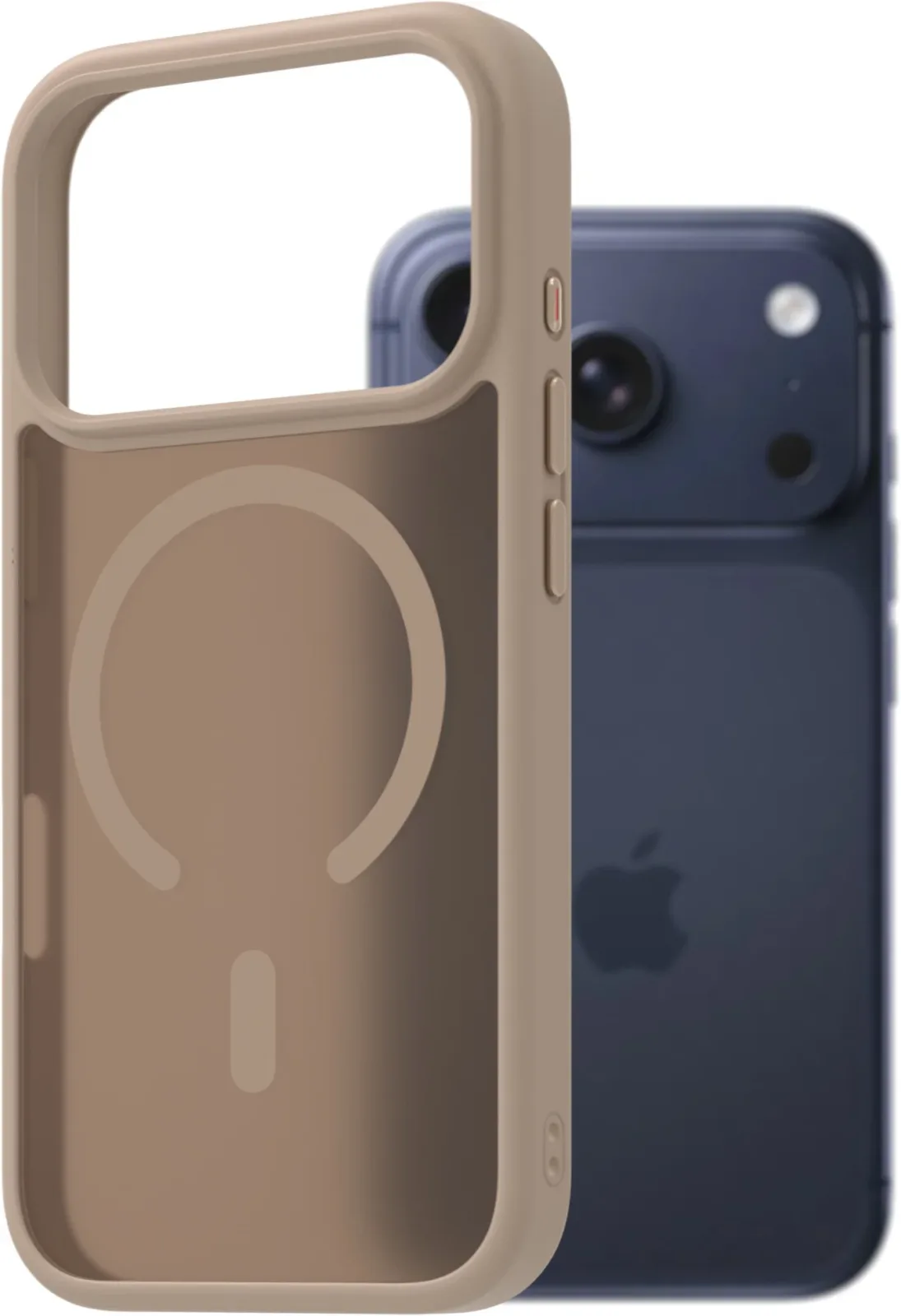 AlzaGuard Matte iPhone 17 Pro homokszínű MagSafe tok