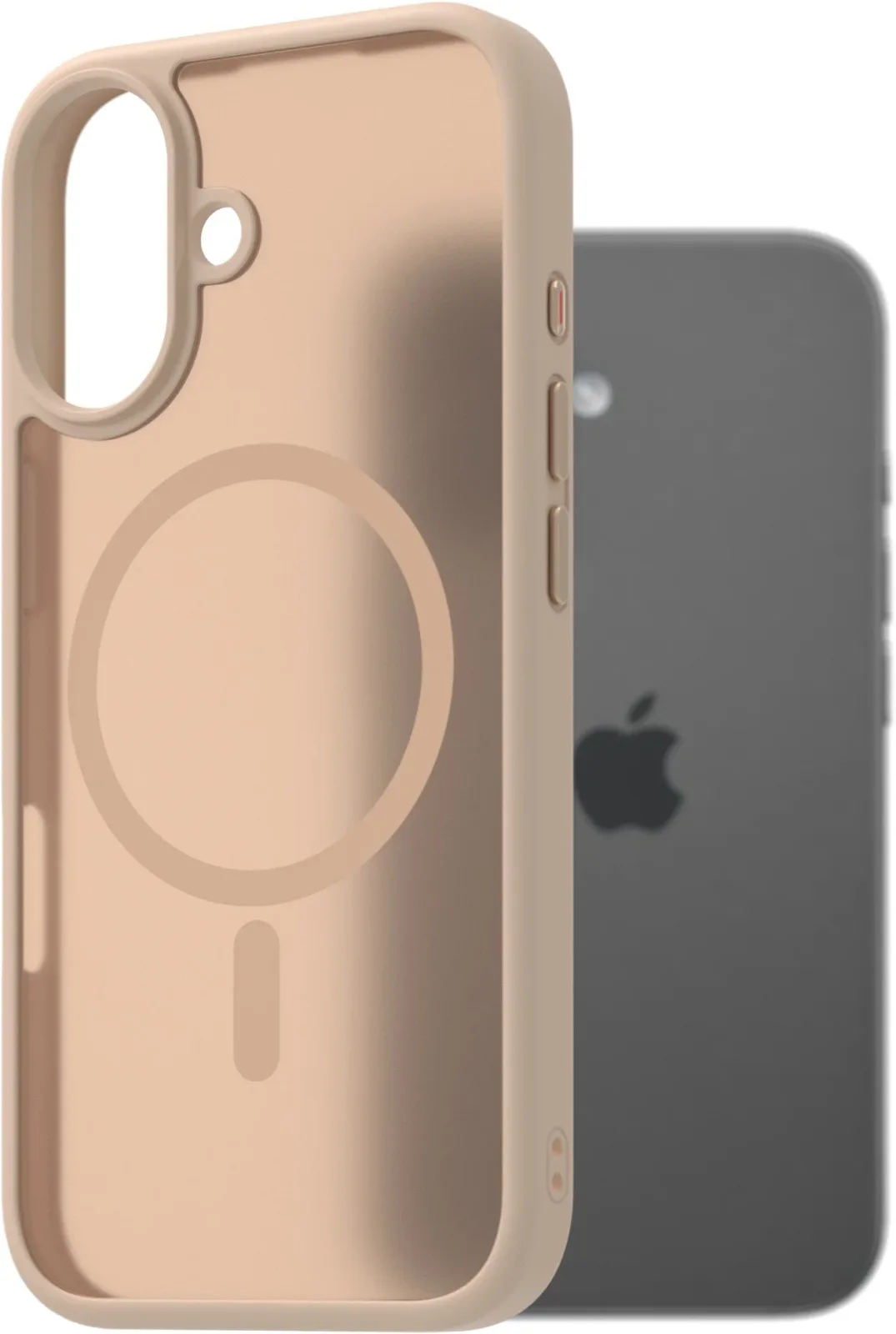 AlzaGuard Matte iPhone 17 homokszínű MagSafe tok