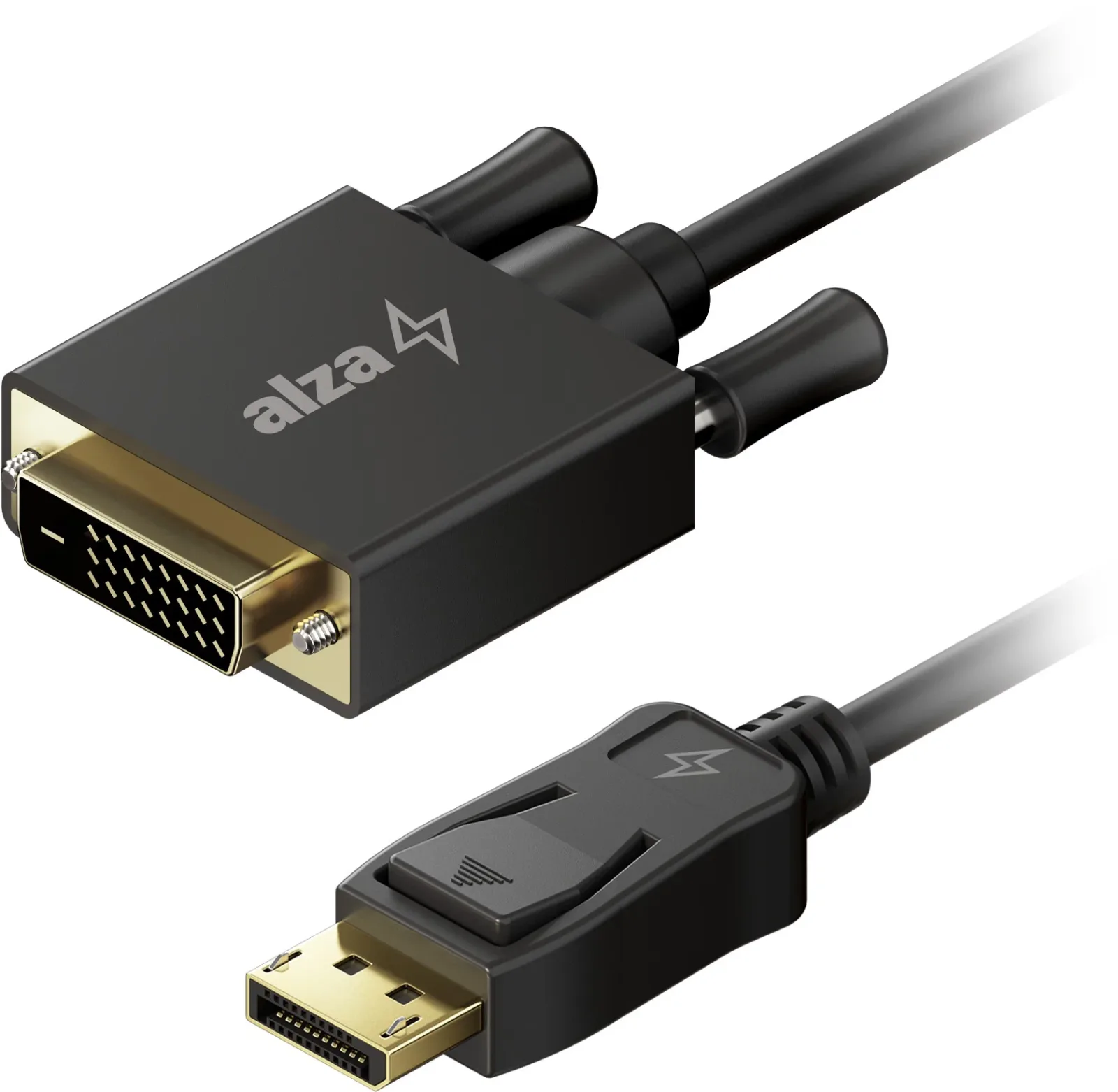 AlzaPower Core DisplayPort to DVI-D FullHD 1m - fekete