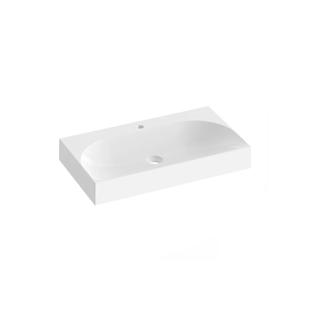 RAVAK XJX01280005 Lite 80 mosdó fehér, túlfolyó nélkül, csaptelep furattal