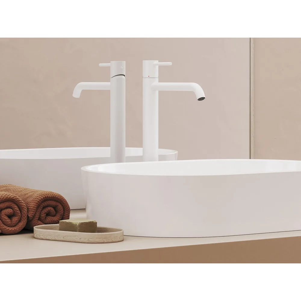 RAVAK X070405 Espirit álló mosdócsaptelep BeCool 340 mm leeresztő nélkül ES 015.11WV, White Velvet