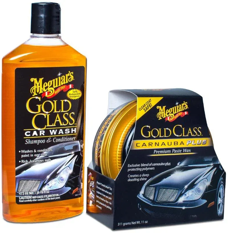 Meguiar's Gold Class Wash & Wax Kit - alapkészlet autókozmetikumok mosáshoz és fényvédelemhez