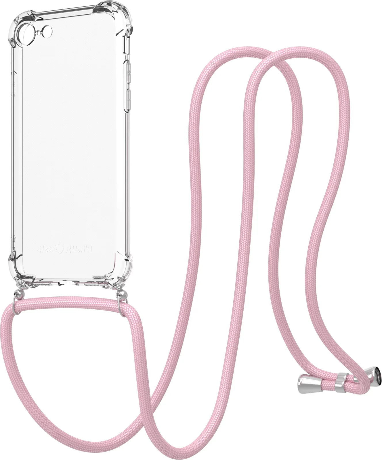 AlzaGuard Luxe Lanyard Case iPhone 7/8/SE 2020/SE 2022 rózsaszín tok