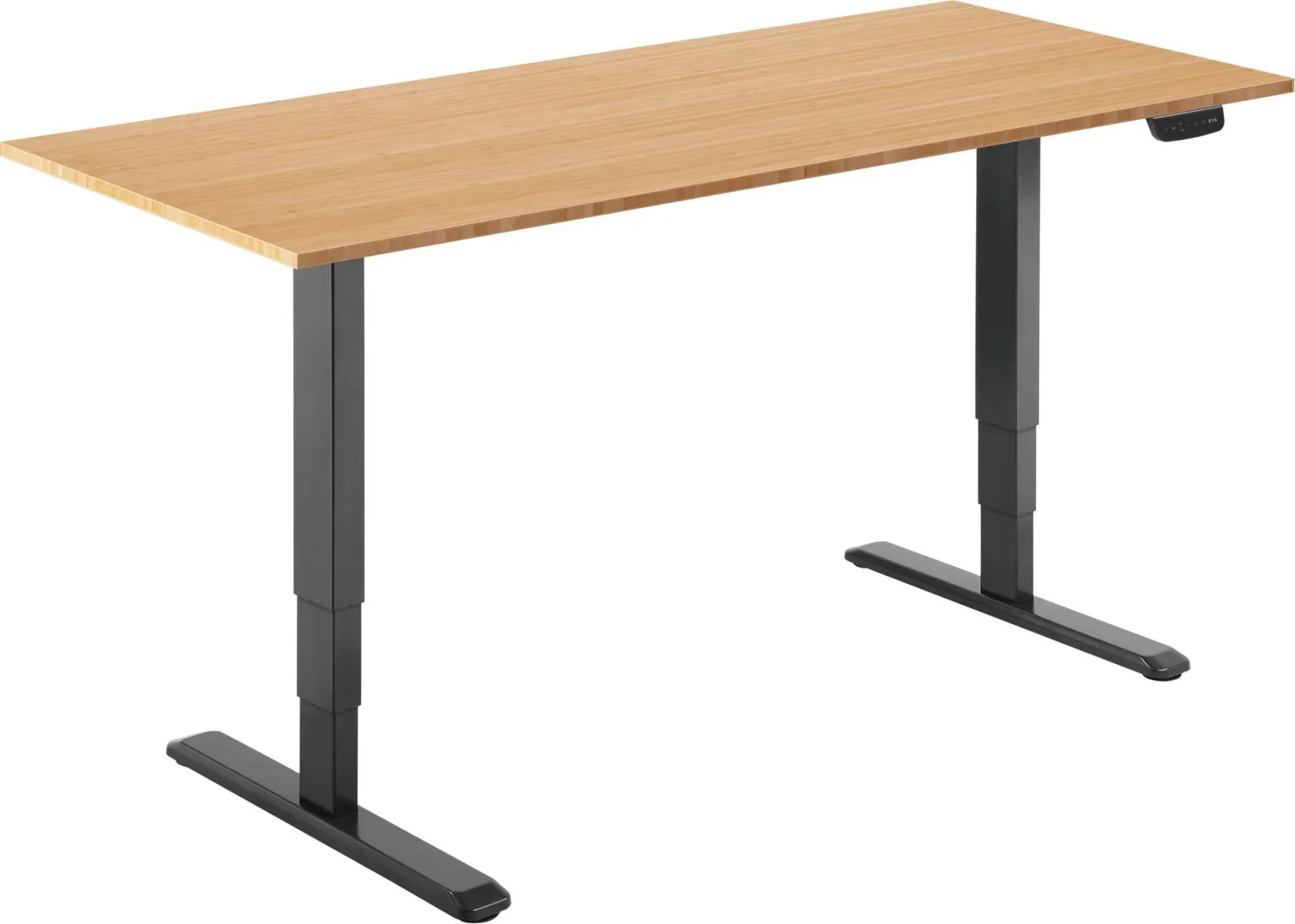 AlzaErgo Table ET1 NewGen fekete + TTE-01 140x80 cm bambusz asztallap