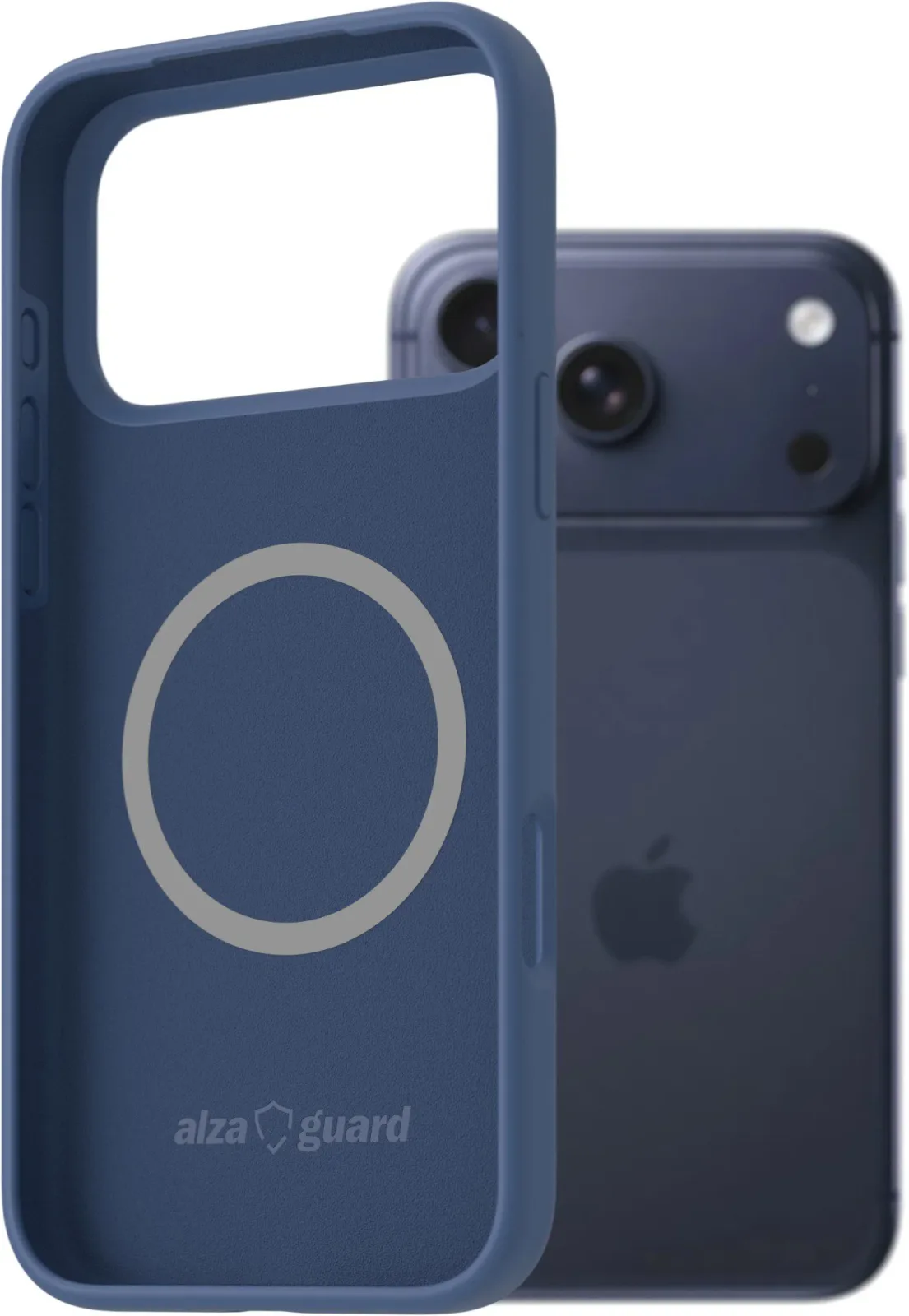 AlzaGuard iPhone 17 Pro Max kék MagSafe szilikon tok