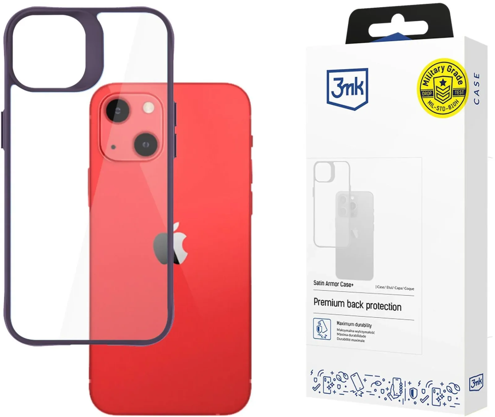 3MK Satin Armor Case+ Apple iPhone 13 lila tok
