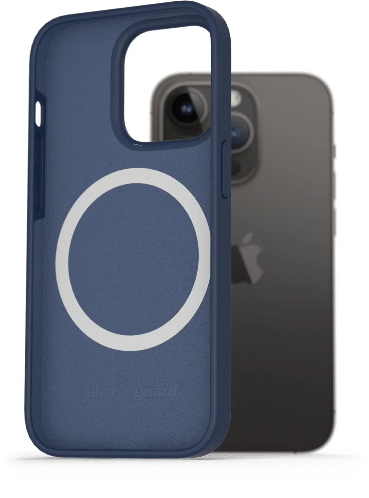 AlzaGuard Silicone Case Compatible with Magsafe iPhone 14 Pro kék tok