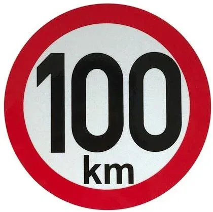 ACI Sebességkorlátozás 100 km, fényvisszaverő, átmérő 150 mm (pótkocsikra