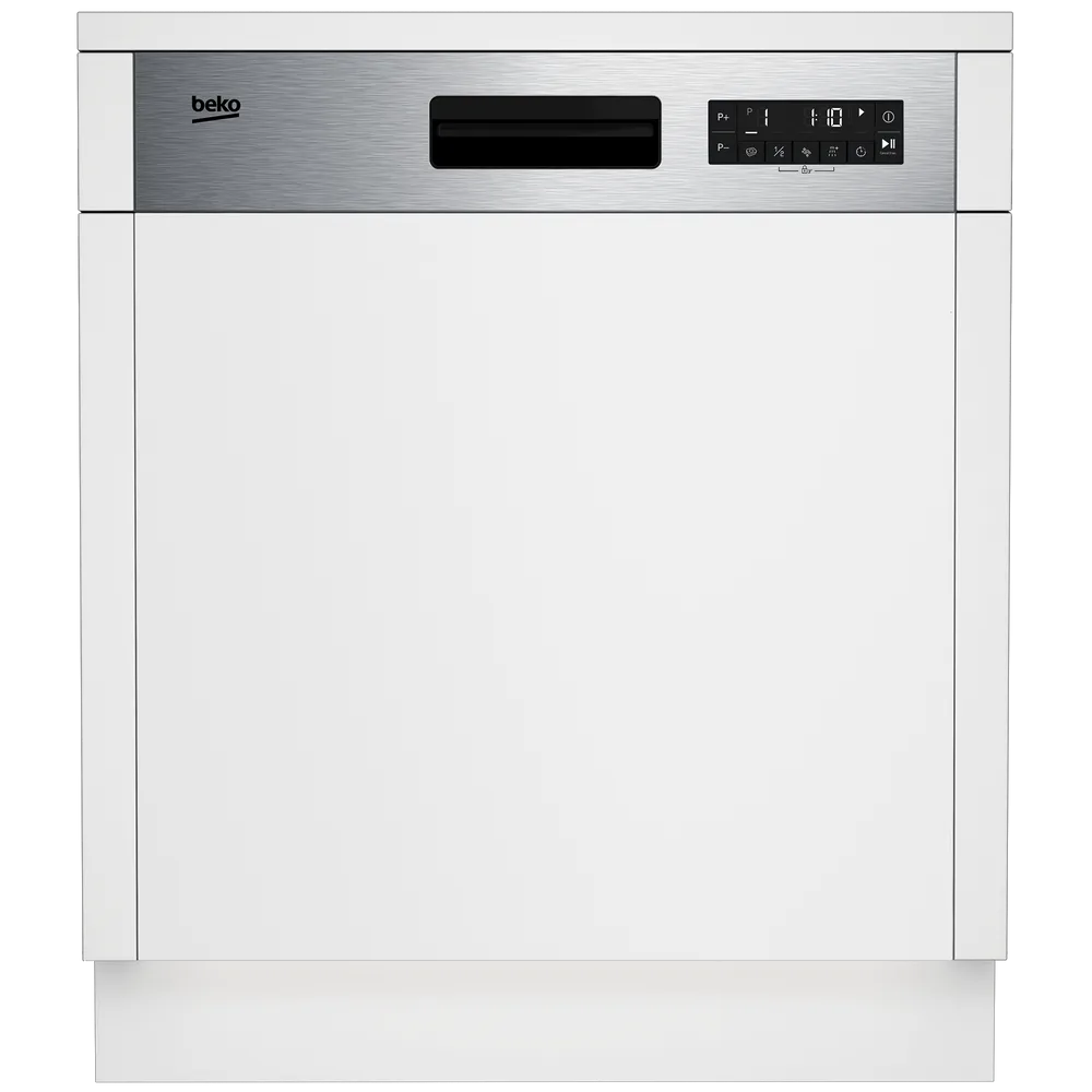 Beko BDSN28530X beépíthető félig integrált 15 terítékes mosogatógép