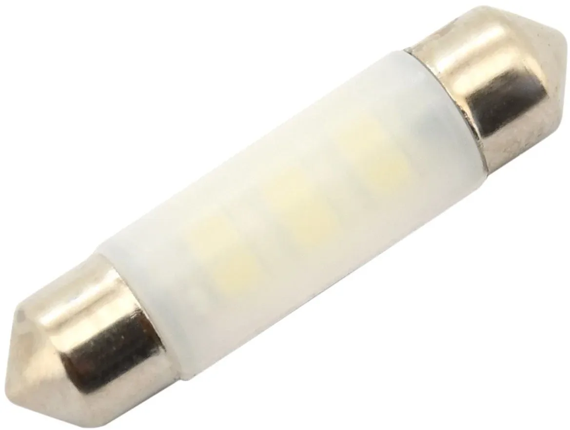 COMPASS Izzó 6 LED SMD 12 V szofita 10X39 SV8.5 NEW-CAN-BUS kék 2 db