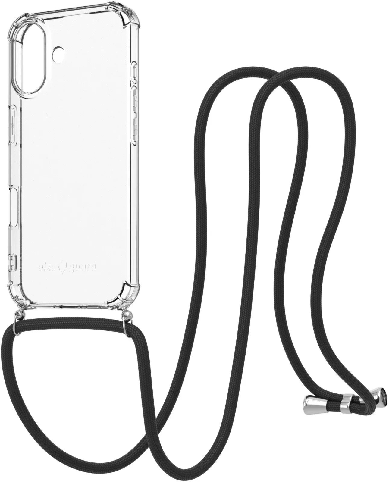 AlzaGuard Luxe Lanyard iPhone 17 fekete tok