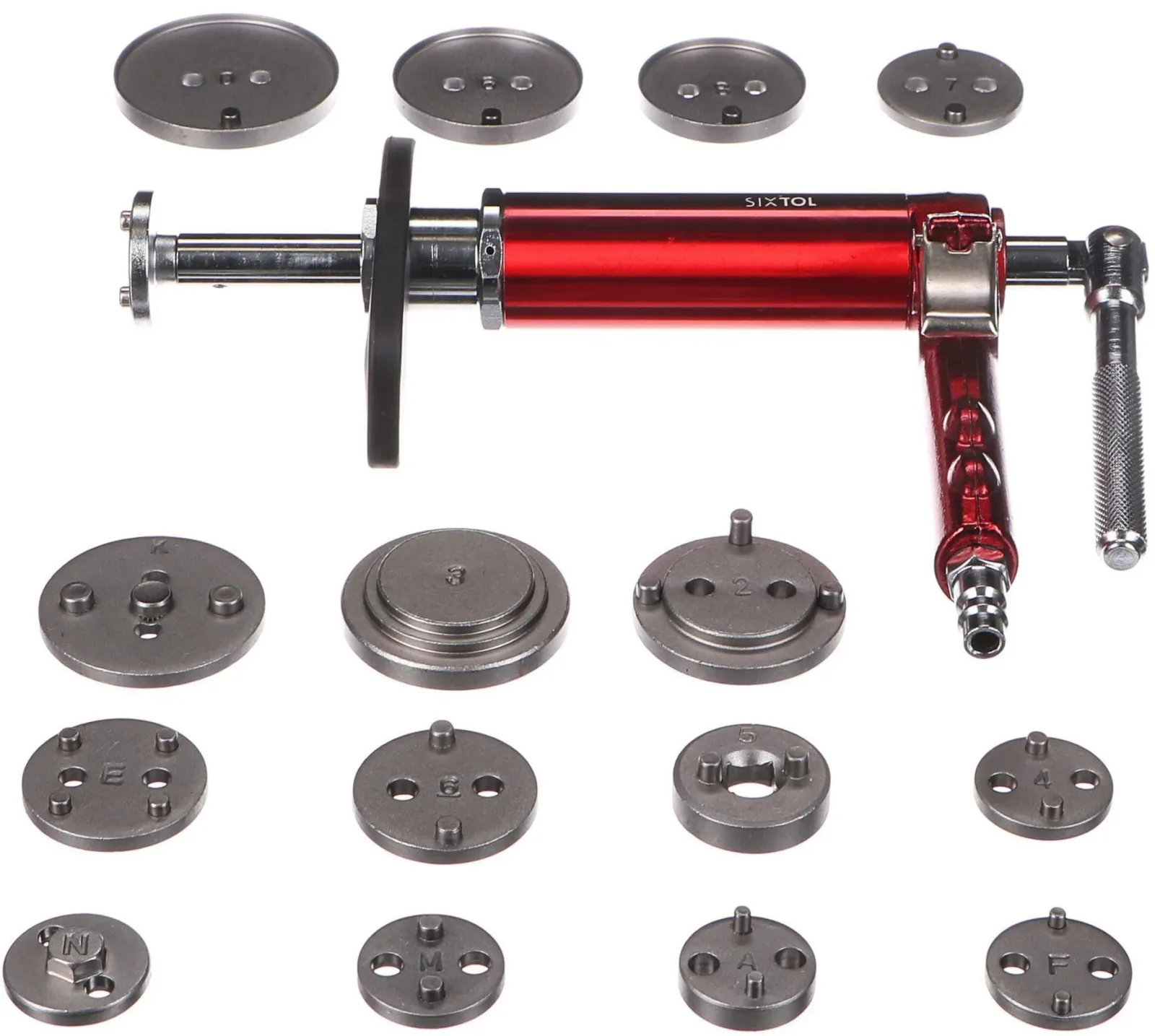 SIXTOL Mechanic Brake Set Pneu 16 Pneumatikus fékdugattyú visszanyomó készlet, 16 db