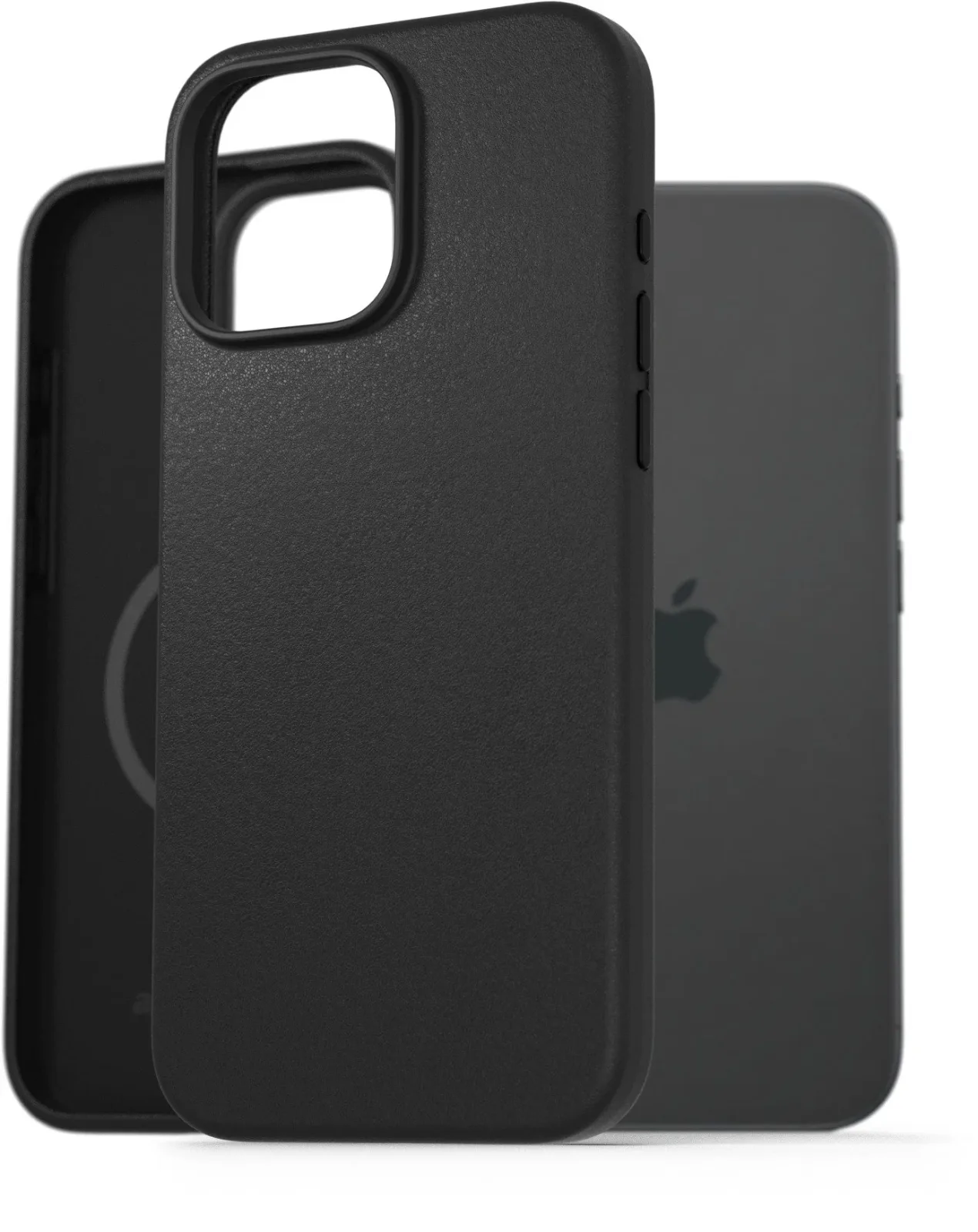 AlzaGuard iPhone 16 Pro Max Magsafe fekete bőr tok