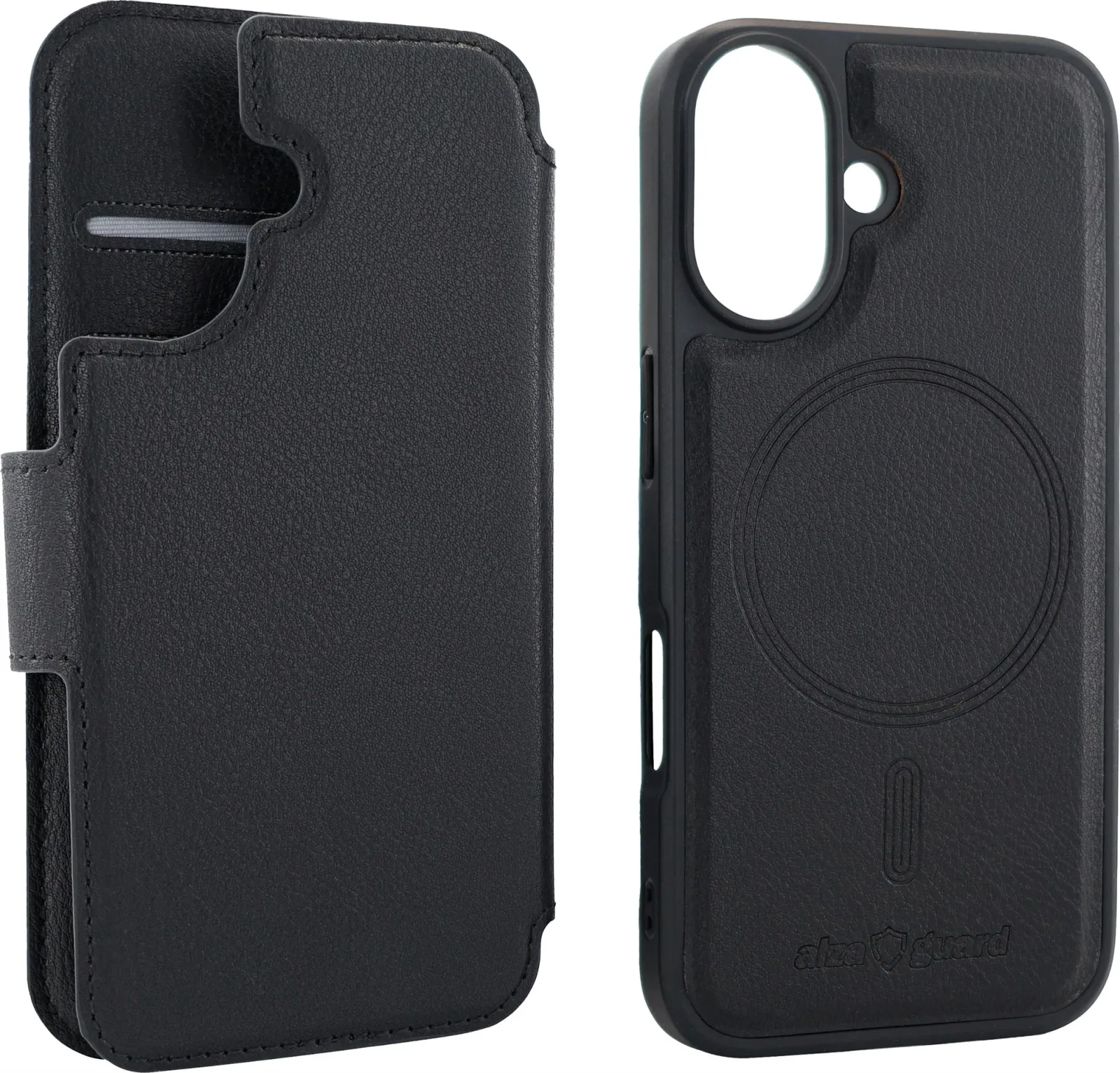 AlzaGuard MagWallet 2in1 iPhone 16 fekete MagSafe tok