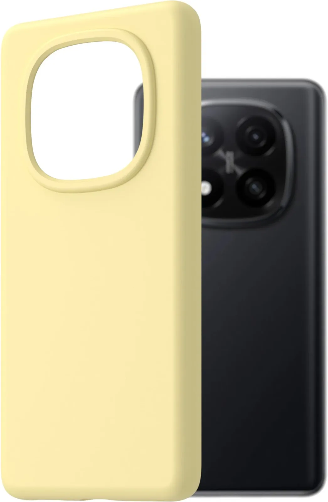 AlzaGuard Premium Silicone Case Xiaomi Redmi Note 14 Pro+ sárga tok