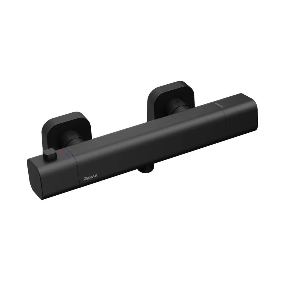 RAVAK X070154 10° Free Termosztátos zuhanycsaptelep szett nélkül TD F 033.20BLM, matt fekete