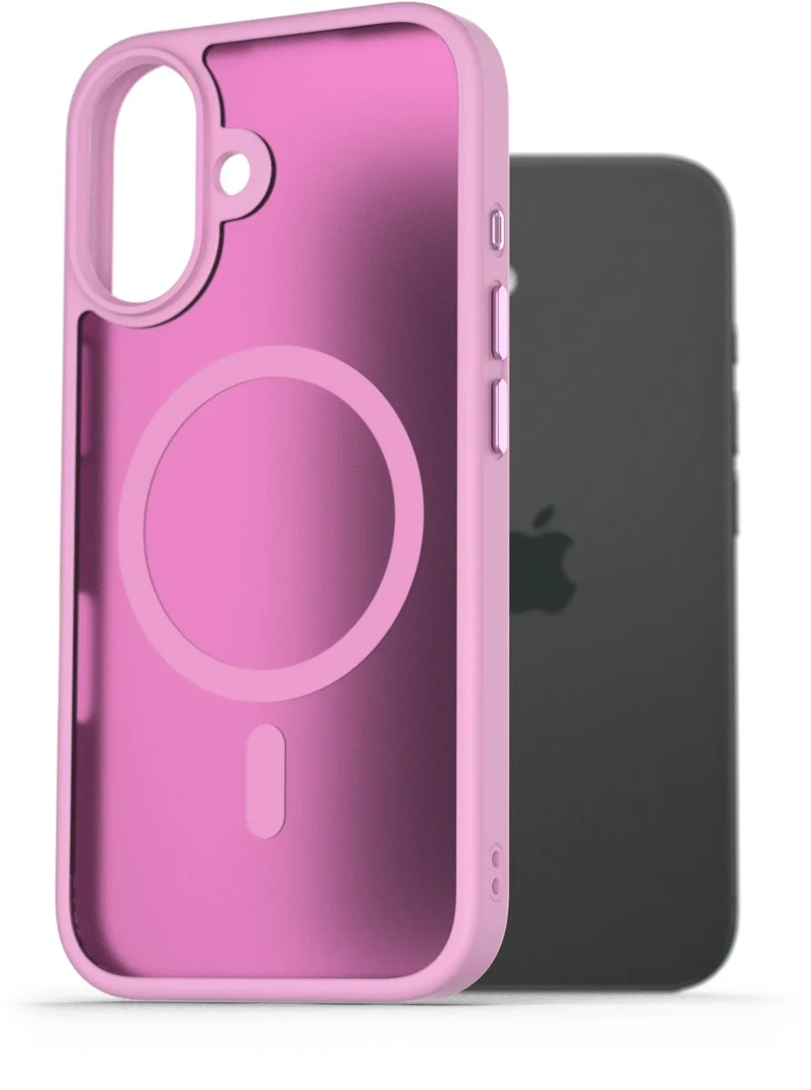 AlzaGuard Matte Case Compatible with Magsafe iPhone 16 rózsaszín tok