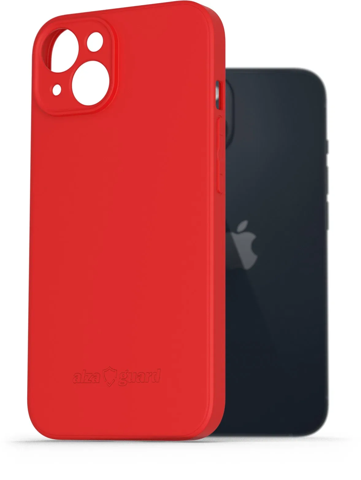 AlzaGuard Matte iPhone 14 piros TPU tok