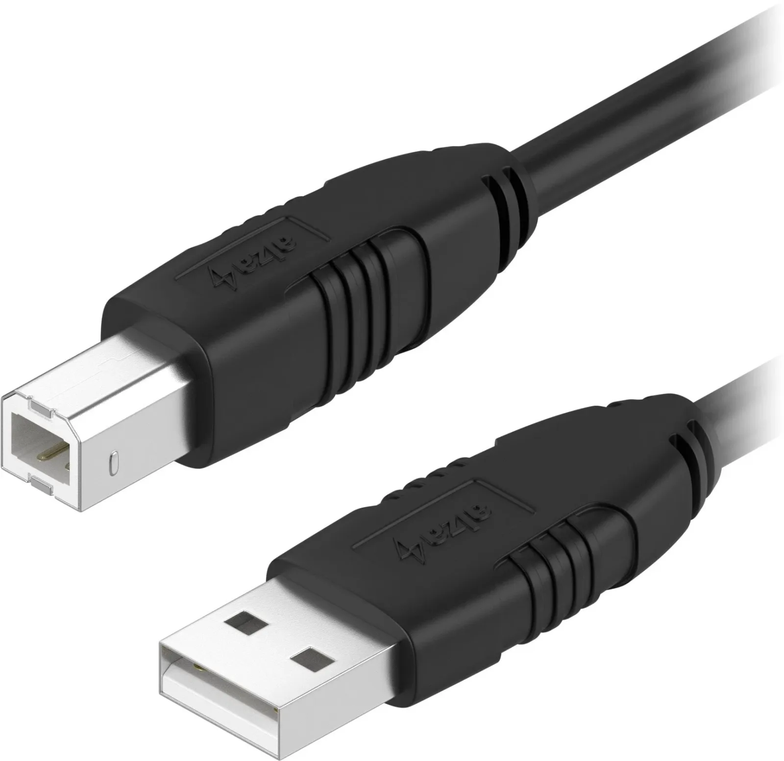 AlzaPower LinkCore USB-A to USB-B 1m, fekete