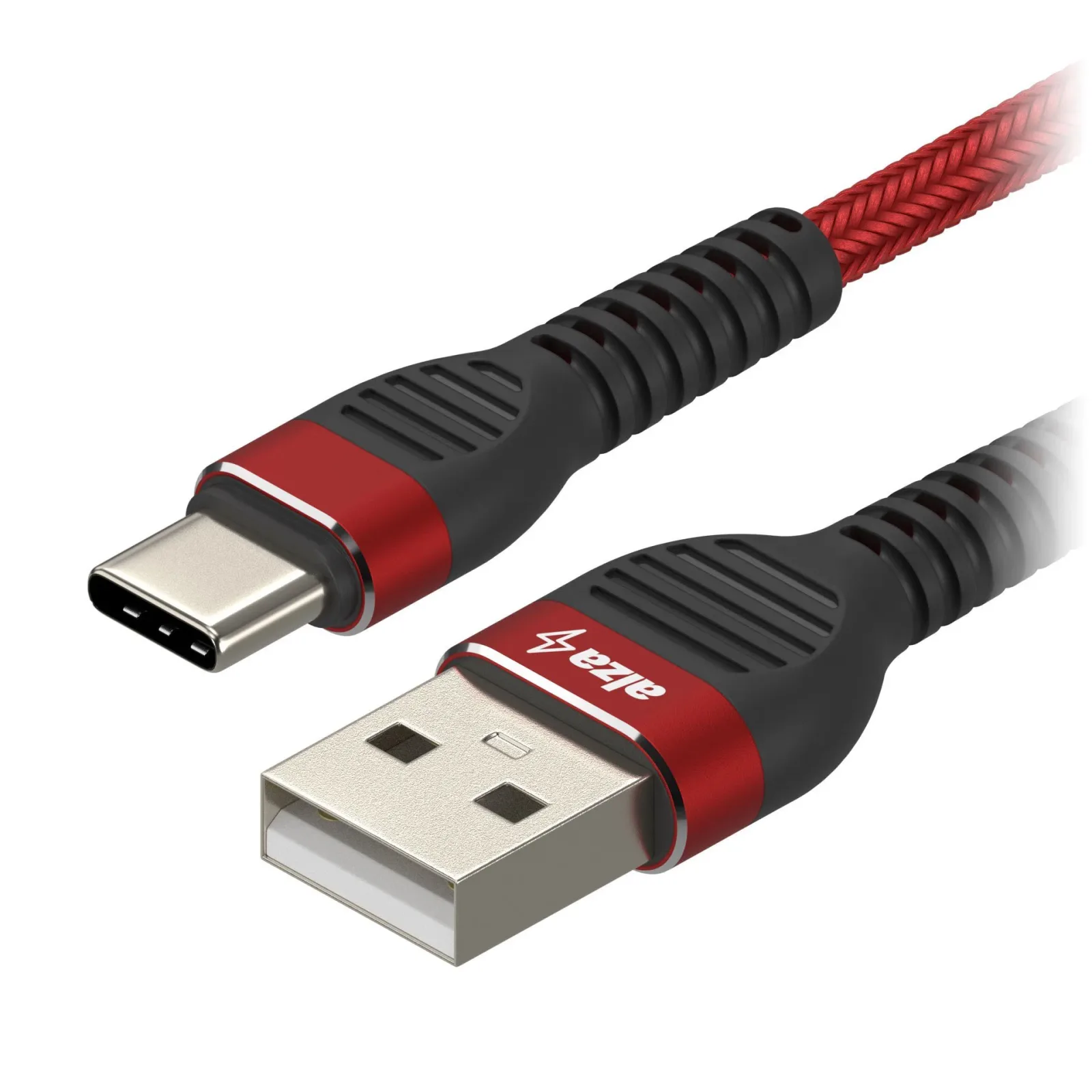 AlzaPower CompactCore USB-A to USB-C 1m, piros