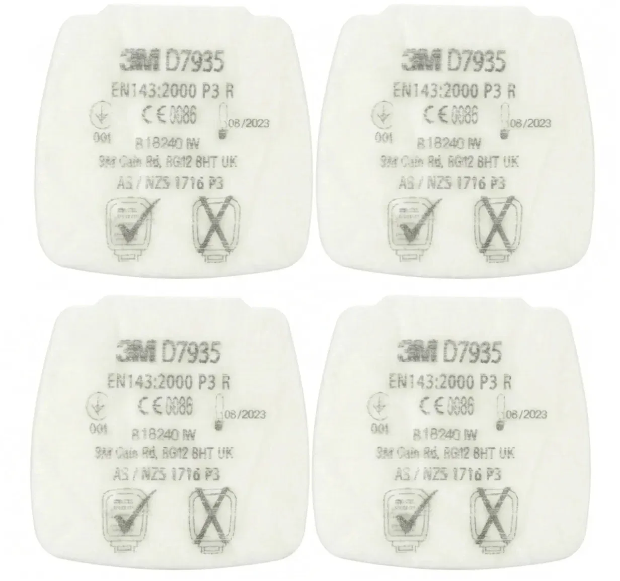 3M Secure Click D7935 P3 R részecskeszűrő - 4db-os csomag