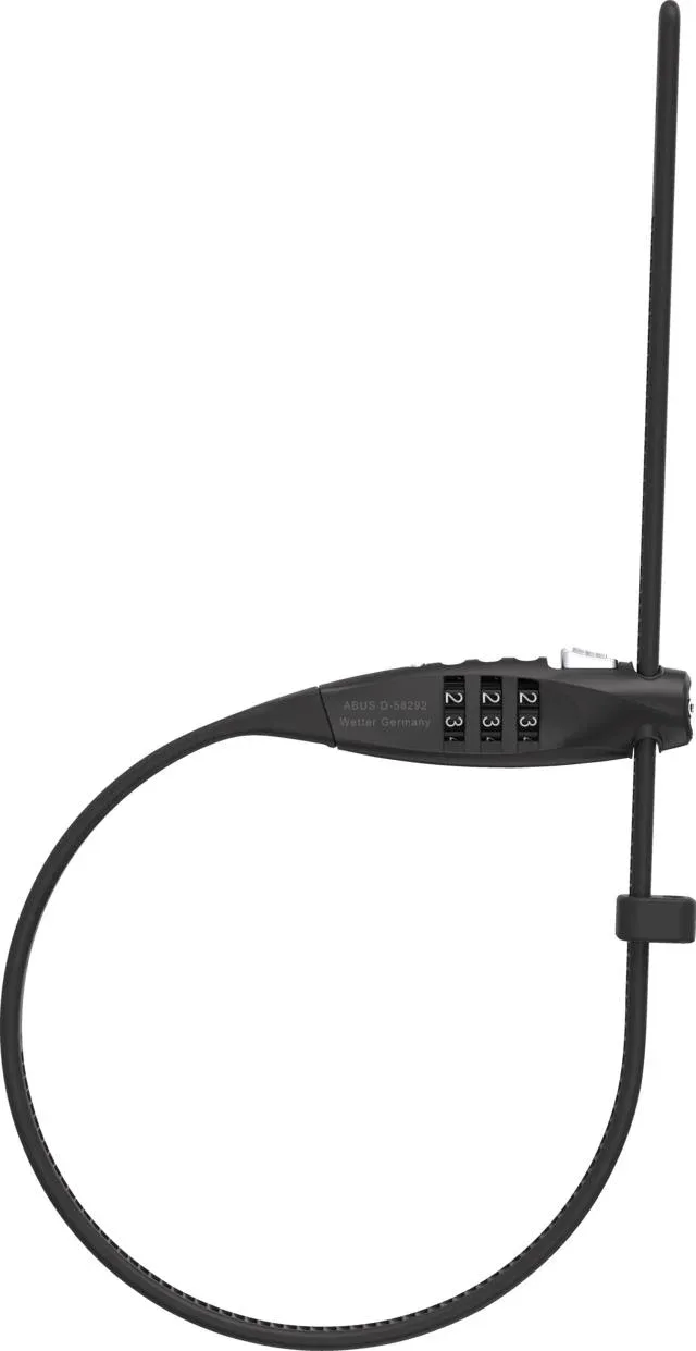 Abus Combiflex Speciális zárható húzókábel acél maggal, 45 cm hosszú kábel, fekete