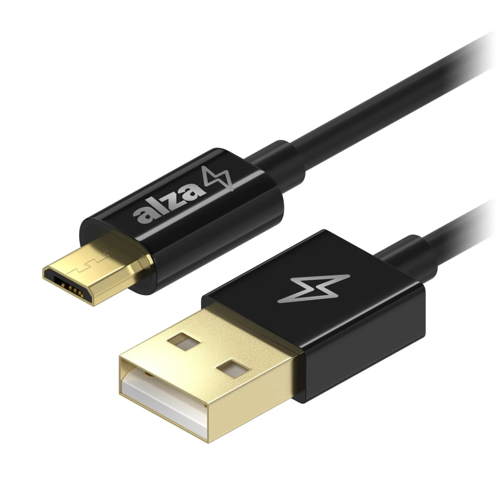 AlzaPower Core USB-A to Micro USB 0.5m fekete