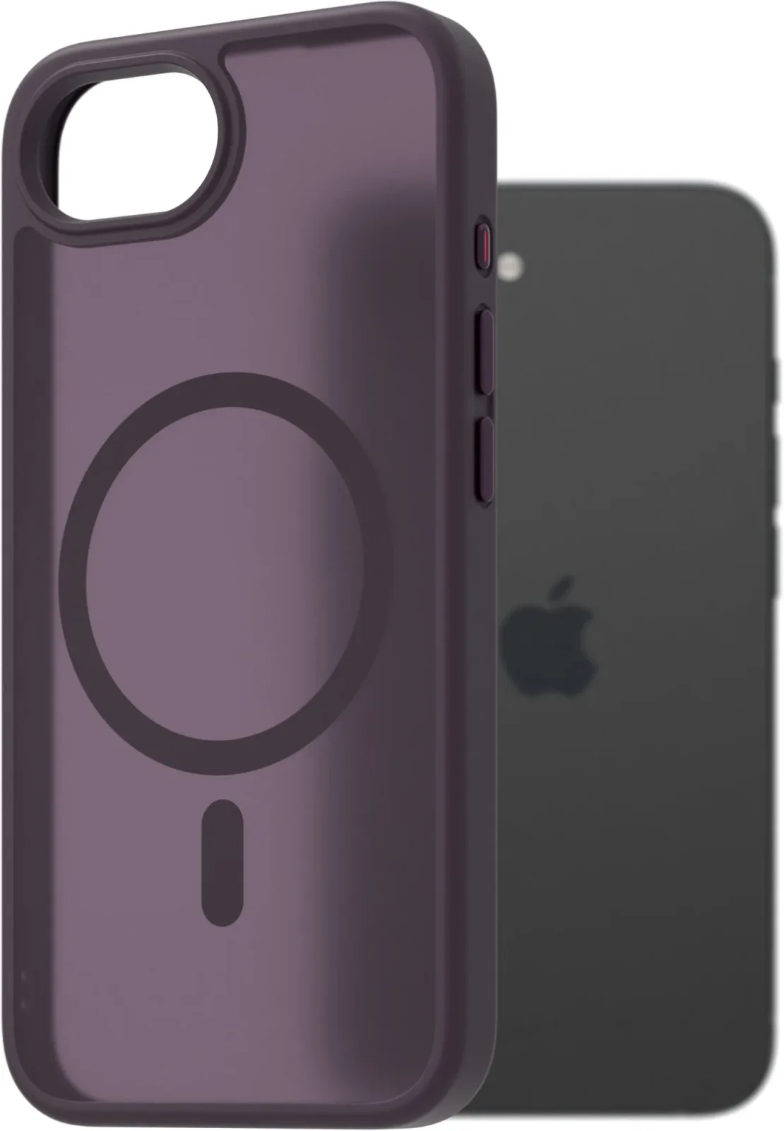 AlzaGuard Matte Case Compatible with Magsafe iPhone 16e sötétlila tok