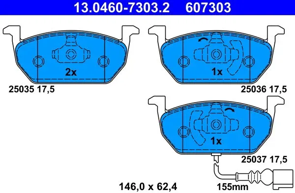 ATE INSERTS OC3 AT 13.0460-7303.2
