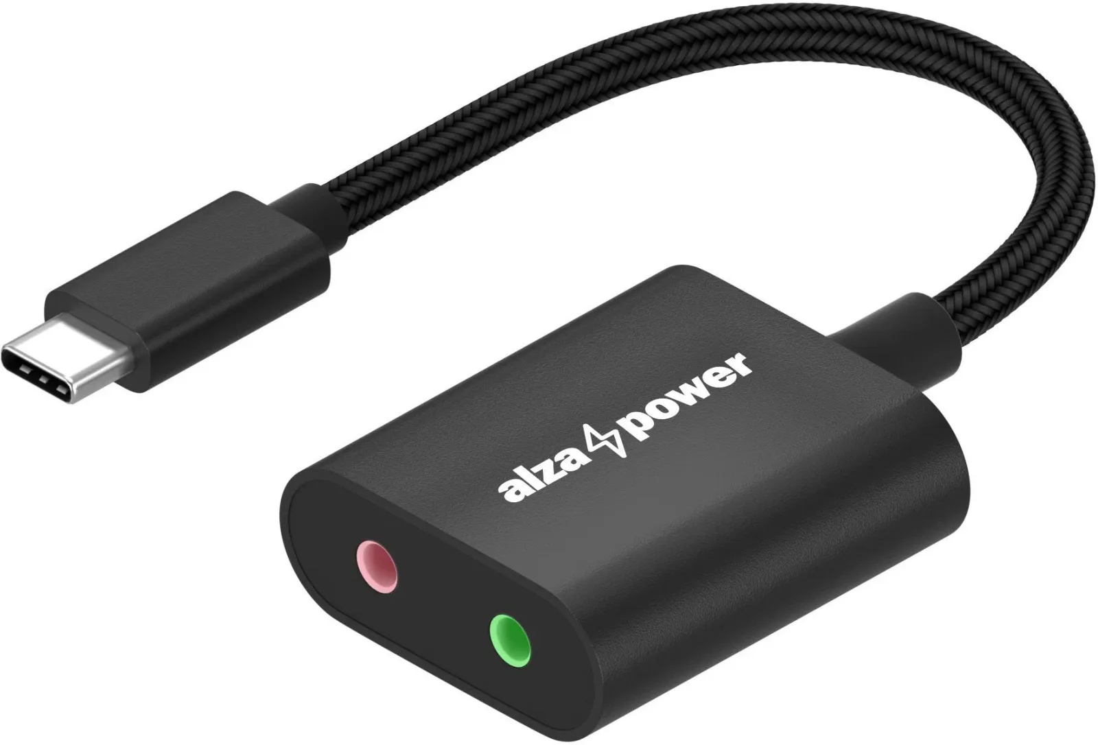 AlzaPower External Sound Card X250 - matt fekete
