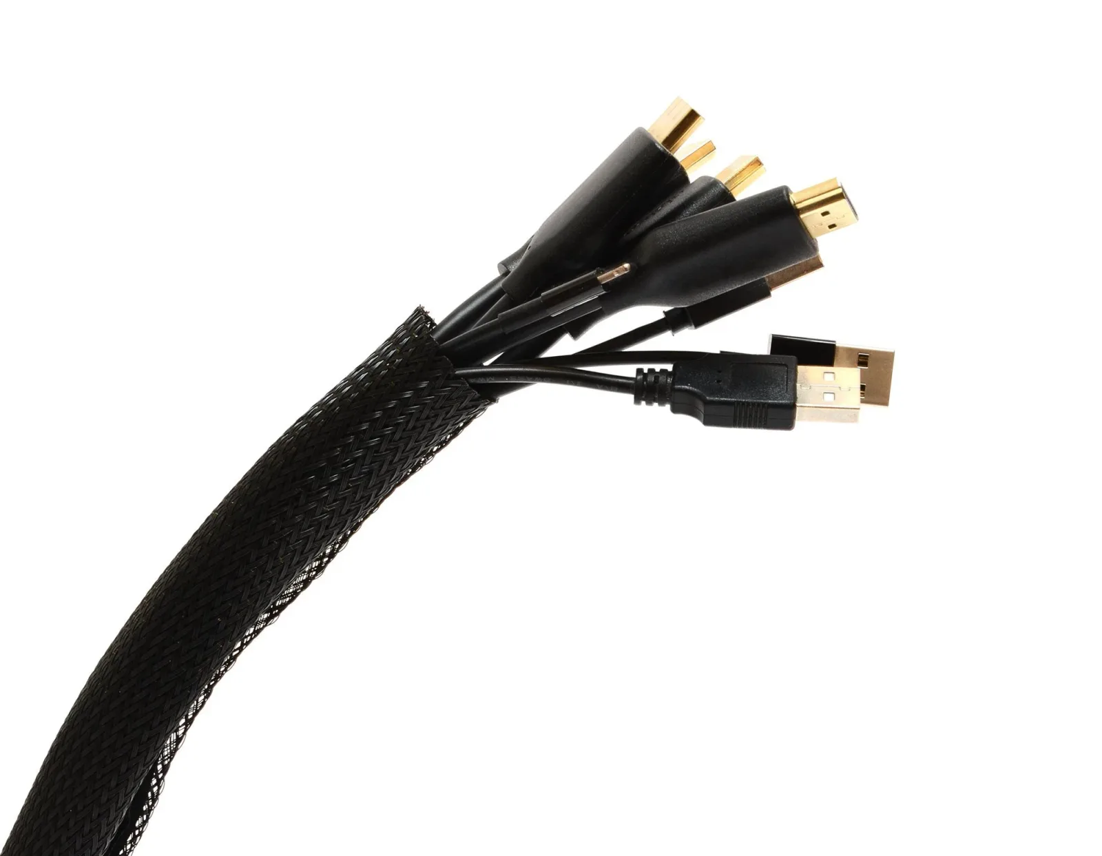 AlzaPower Velcrostrap+ Cable Tube 2 m fekete
